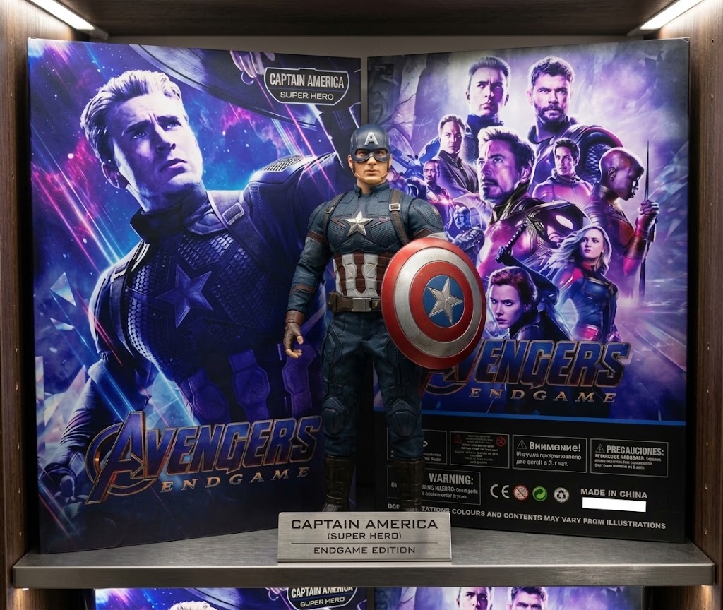 Captain America Super Hero Action Figure – Avengers Endgame Edition with display packaging